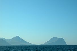 Cape Enniberg (right) is the highest vertical cliff of the world at 754 m height.