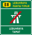 Old end of expressway sign