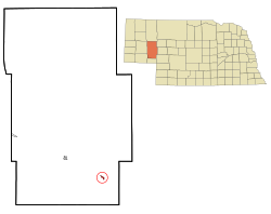 Location of Lewellen, Nebraska