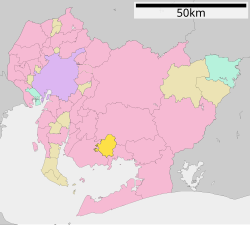 幸田町在愛知縣的位置