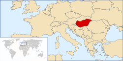 Localización de Hungría