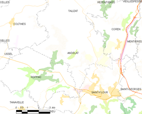 Poziția localității Andelat