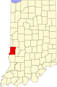 Locatie van Vigo County in Indiana