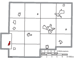 Location of Ottoville in Putnam County