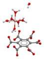 Ball-and-stick model of the asymmetric unit of mellite