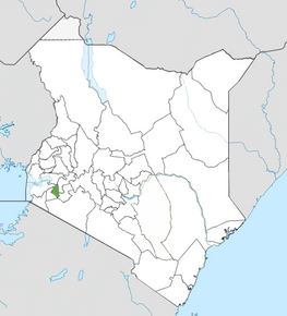 Kart over Nyamira fylke