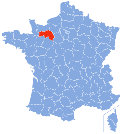 Location o Orne in Fraunce