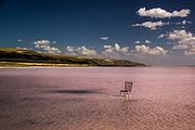 Empty chair at Lake Tuz