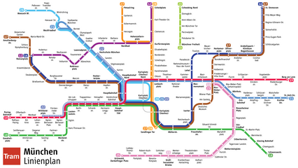 Straßenbahn-Schemaplan aktuell