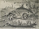 Les gros poissons mangent les petits d'après Pieter Brueghel
