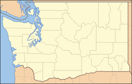 Poloha mesta na mape štátu Washington