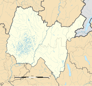 布雷斯地区蒙勒韦勒在安省的位置