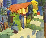 Haus im Garten av August Macke