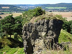 Blick über den südlichen Kessel nach Reichensachsen und in das Wehretal