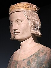 Tête d'une statue représentant Louis IX.