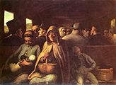 Daumier: Harmadosztályú vagonban („P”)