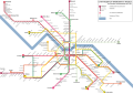 Schematischer Liniennetzplan der Straßenbahn