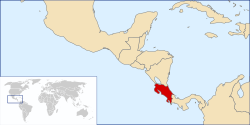 Location of Costa Rica