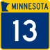 Trunk Highway 13 marker