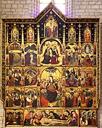 Retablo del Espíritu Santo (1394) de Pere Serra, altar mayor de la basílica de Santa María de Manresa