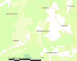 Mapa obce Dernacueillette