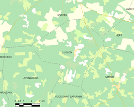 Mapa obce Luglon