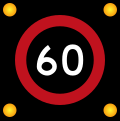 (R1-2.1) 60 km/h variable speed limit