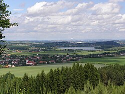 The village of Palkovice and Olešná Reservoir