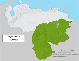 Ubicación de la región en Venezuela