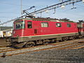 Fully modernized 11267: red color scheme, air conditioning, rectangular headlights, UIC plug, and steps