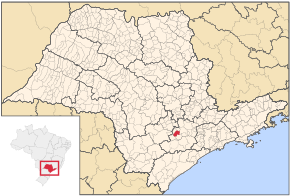 Poziția localității Araçoiaba da Serra