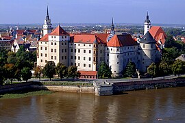 Vista del castillo de Hartenfels, en Torgau