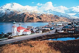 Vy över Unalaska