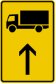 Zeichen 442-31 Vorwegweiser für Lastkraftwagen (geradeausweisend)