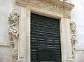 'E decoraziune d'u portale d'a chiesere d'u Purgatorie