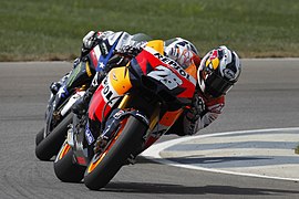 Dani Pedrosa and Ben Spies 2010 Indianapolis 2.jpg