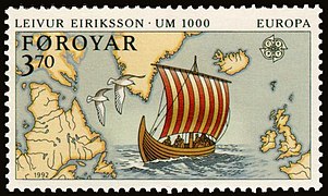 Faroe stamp 225 Discovery of America - Leivur Eiriksson.jpg