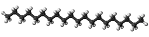Model bola-dan-tongkat molekul ikosana