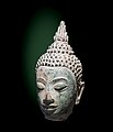 Tête de Bouddha. Bronze de l'école de Sukhothai XIVe siècle (Inv.71 3 1). Thaïlande actuelle