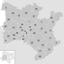 Poloha obce Melk (okres) v okrese Melk (klikacia mapa)