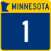 Trunk Highway 1 marker