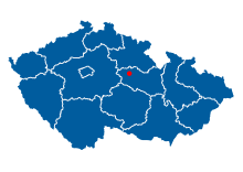Lokasi Pardubice di Republik Czech