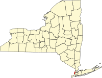 Map of Njujork highlighting New York County