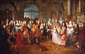 Mariage du duc de Bourgogne le 7 décembre 1697, tableau d'Antoine Dieu. Versailles.jpg