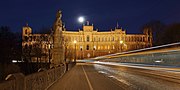 Thumbnail for File:Maximilianeum Munich at Night, March 2018.jpg