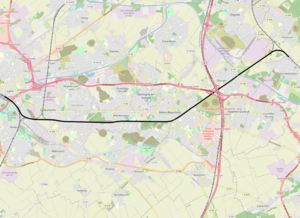 Spoorlijn Lens - Ostricourt op de kaart
