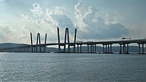 A cable stay bridge