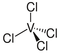 Strukturní vzorec VCl4