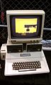 An Apple II running a game.