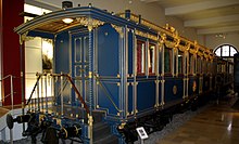 保存在紐倫堡交通博物館的路德維希二世專用車廂